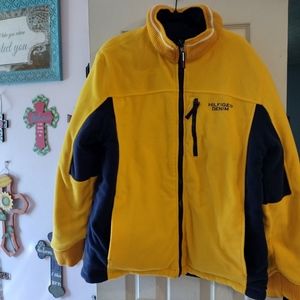 Tommy Hilfiger Jeans REVERSIBLE Fleece Jacket Coat Men's Large Vintage.Sri Lanka
